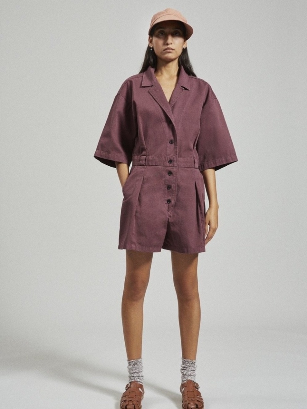 Rachel Comey Larch Shortcut Romper in Clay Size 2